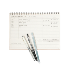 Kraft Cover Spiral Weekly Planner + Expense Tracker Notebook