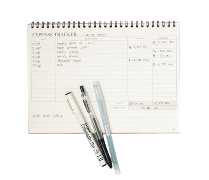 Kraft Cover Spiral Weekly Planner + Expense Tracker Notebook 1