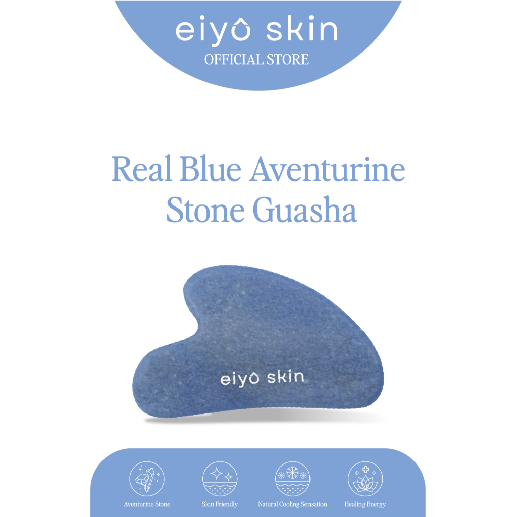 Eiyo Skin Real Blue Aventurine Stone Guasha