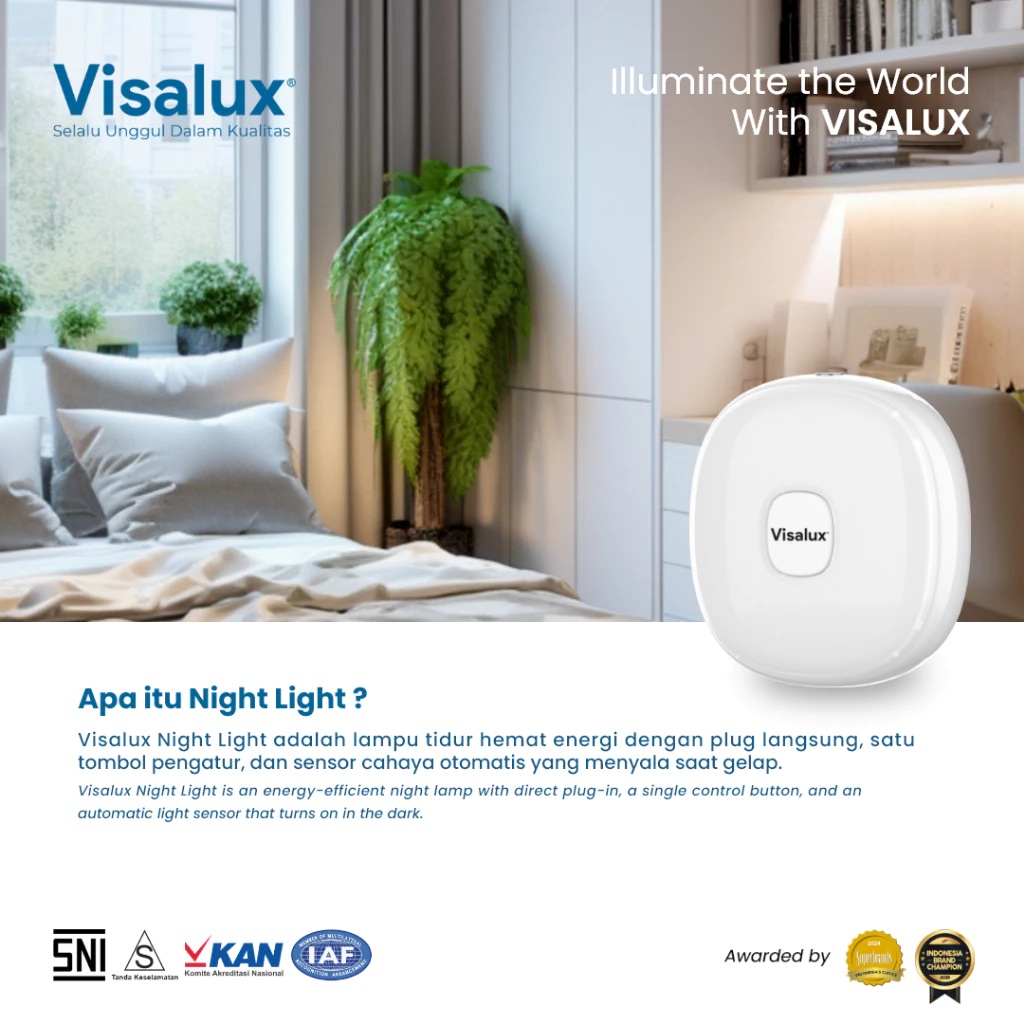 Golden Batam Raya Visalux Lampu Tidur LED 3W VLT201WW 
