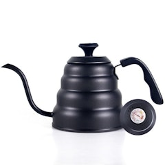 TOSO Black Kettle Buono Termometer Teko Leher Angsa Pour Over V60