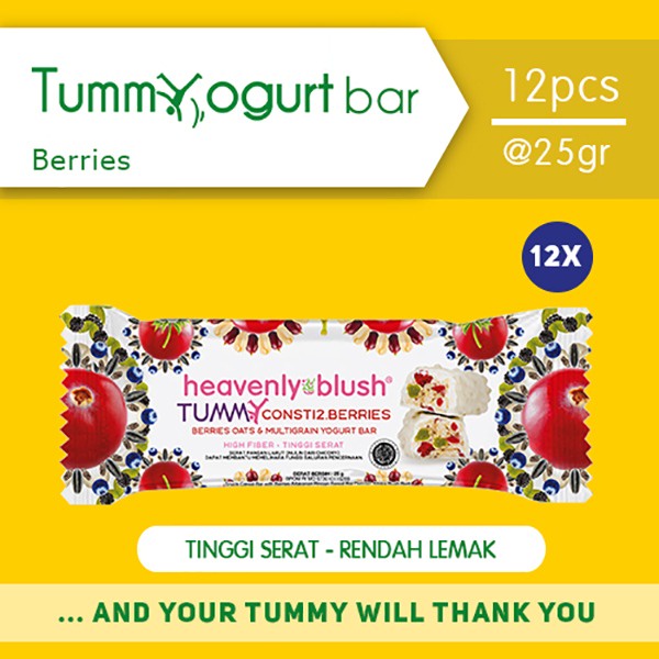 Heavenly Blush Tummy Yogurt Bar Berries