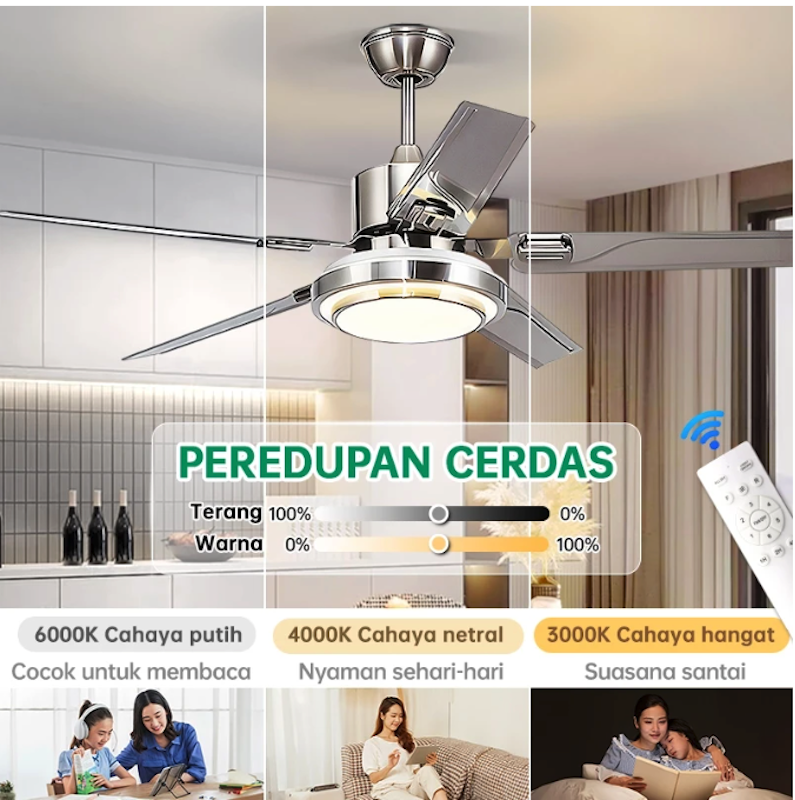 GOGEOUS Lampu Kipas 2in1 42 Inch 5