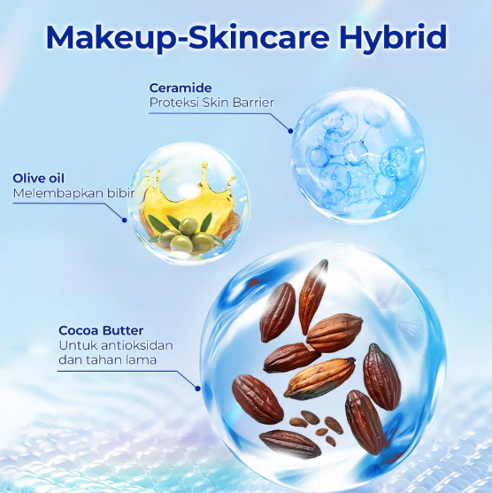 Permata Indo Kav BIOAQUA Fantastic Me Glossy Lip Tint Nude Pink