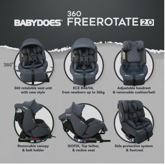  Babydoes 360° Free Rotate 2.0 Carseat 
