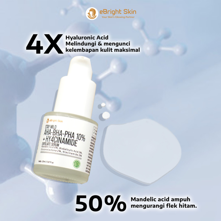 eBright Skin eBright Skin Stay Mild AHA-BHA-PHA 10% + Hy4cinamide Exfoliate Serum