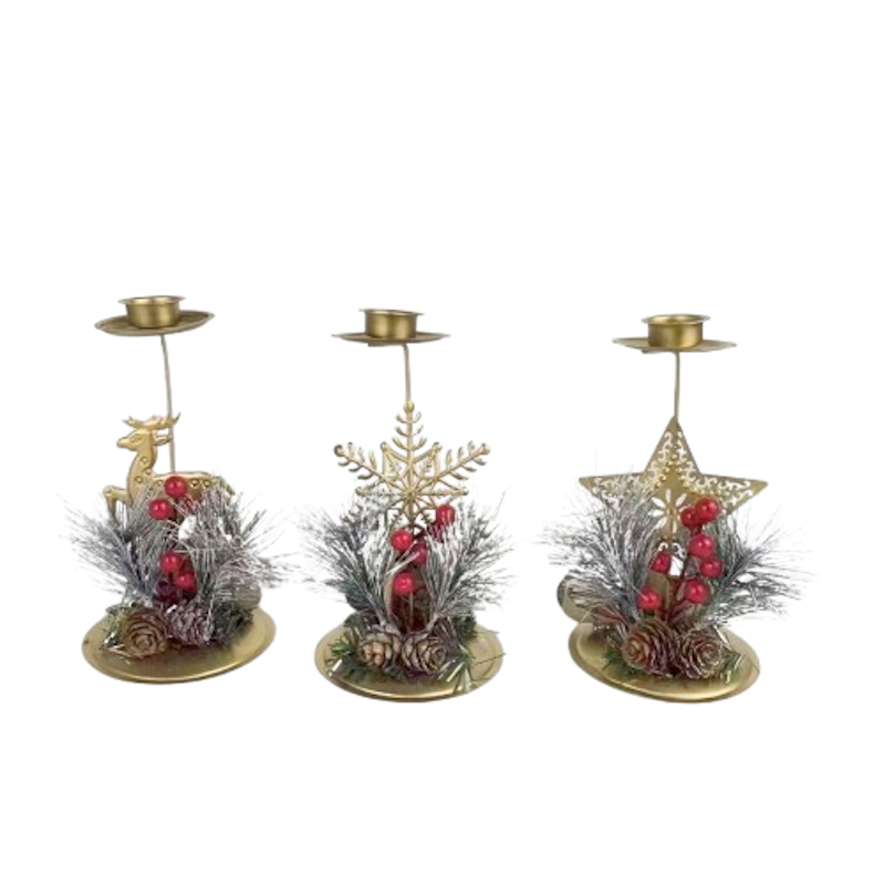 Reals Tempat Lilin Motif Natal 1