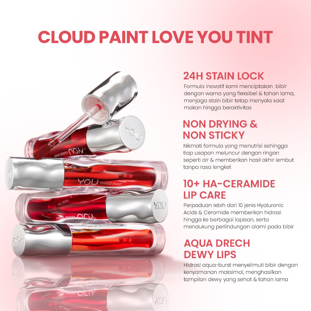 HEBE Beauty Style Y.O.U Cloud Paint Love You Lip Tint R999 Peachy Orange