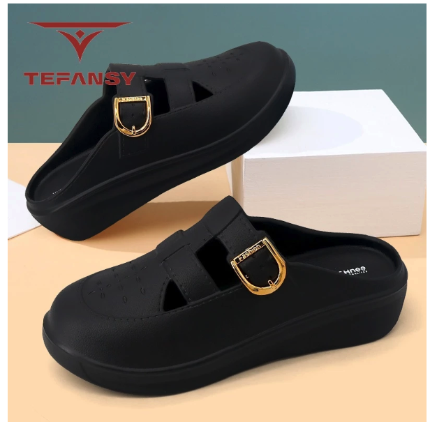  Tefansy Sandal Wedges Jelly Wanita