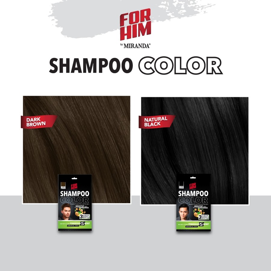 Victoria Care Indonesia Miranda For Him Shampoo Color Natural Black