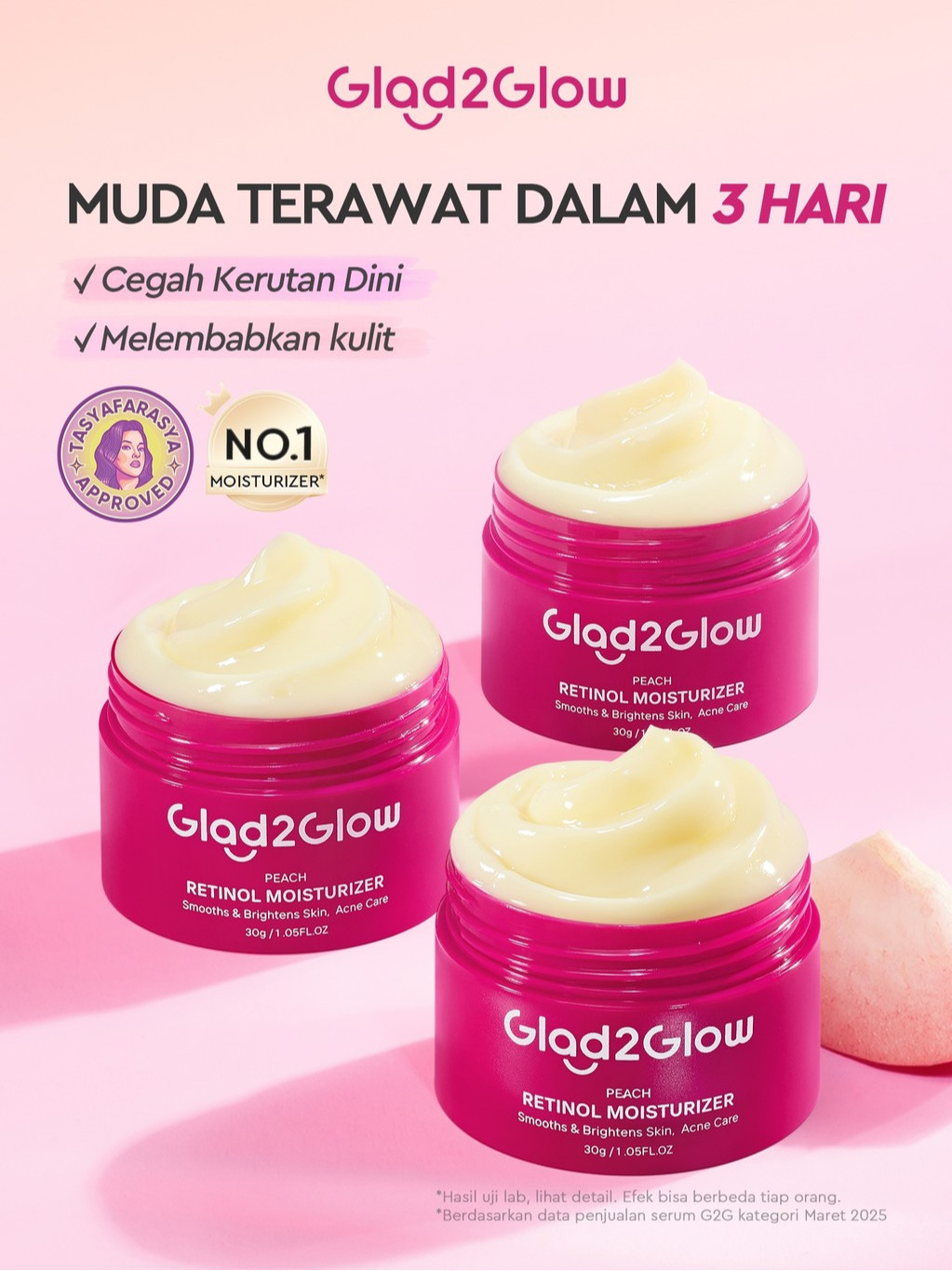 Glad2Glow Peach Retinol Moisturizer