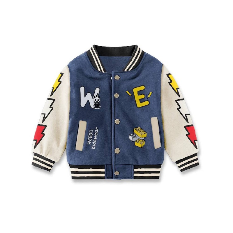 Weego Jaket Varsity Anak Motif Karakter Fearless 1