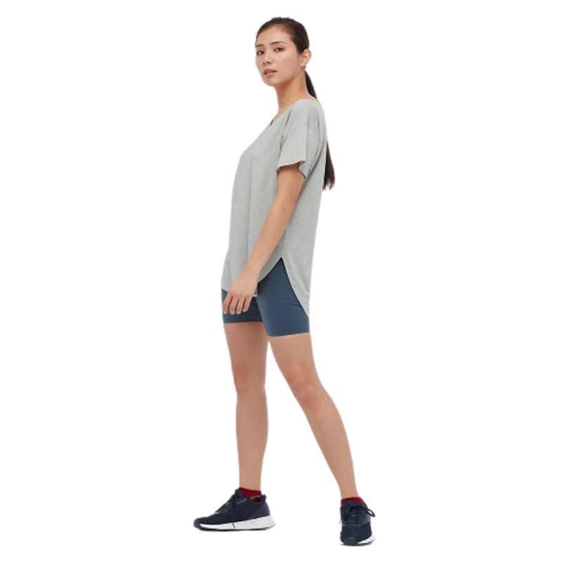 Women AIRism T-Shirt Panjang Seamless V Neck 5