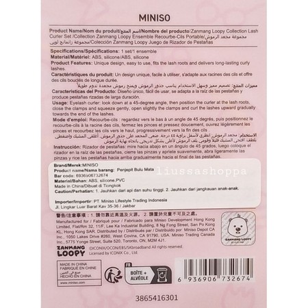 Miniso Lifestyle Trading Indonesia Miniso x Zanmang Loopy Collection Portable Eyelash Curler