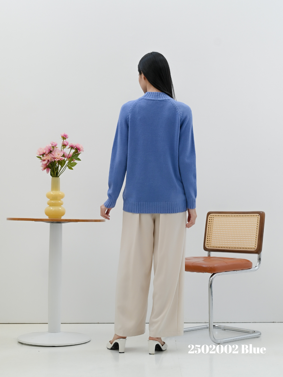  Cammomile Rajut Tebal Lengan Panjang Turtleneck 2502002