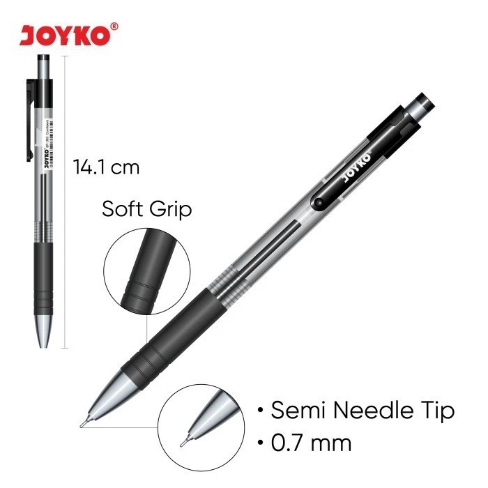 JOYKO Ball Pen Pulpen Pena Confident 0.7 mm BP-383