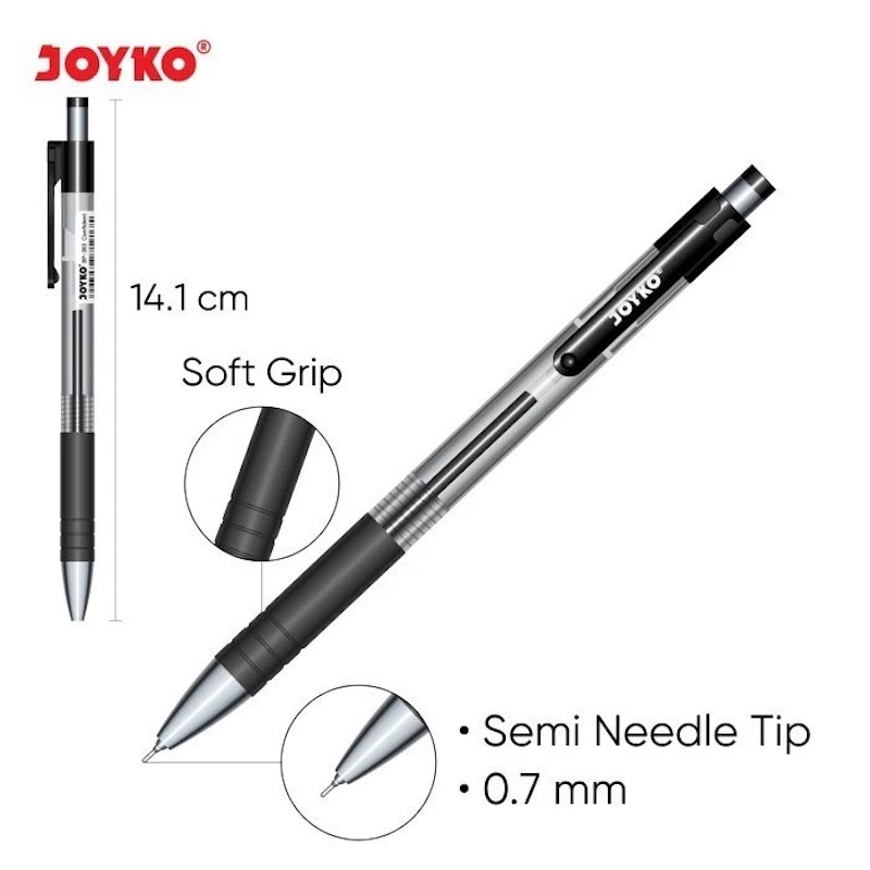 Ball Pen Pulpen Pena Confident 0.7 mm 2