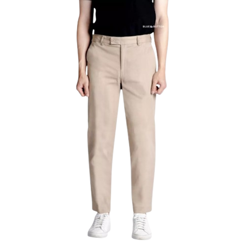 BlueButton Celana Chino Ankle Pants Slim Fit Khaki 1