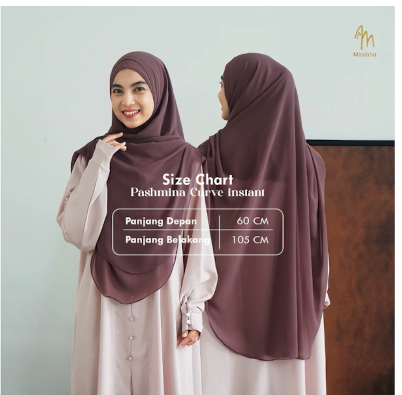 Maslaha Niqab Pashmina Curve Instant