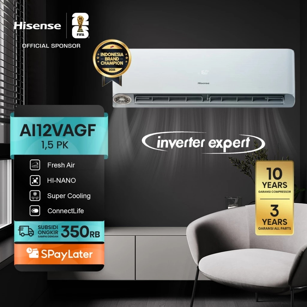Hisense International Indonesia Hisense AC Split Fresh Air AI12VAGF