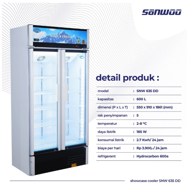 Sanwoo Electronics Sanwoo Showcase Double Door  SNW-635DD