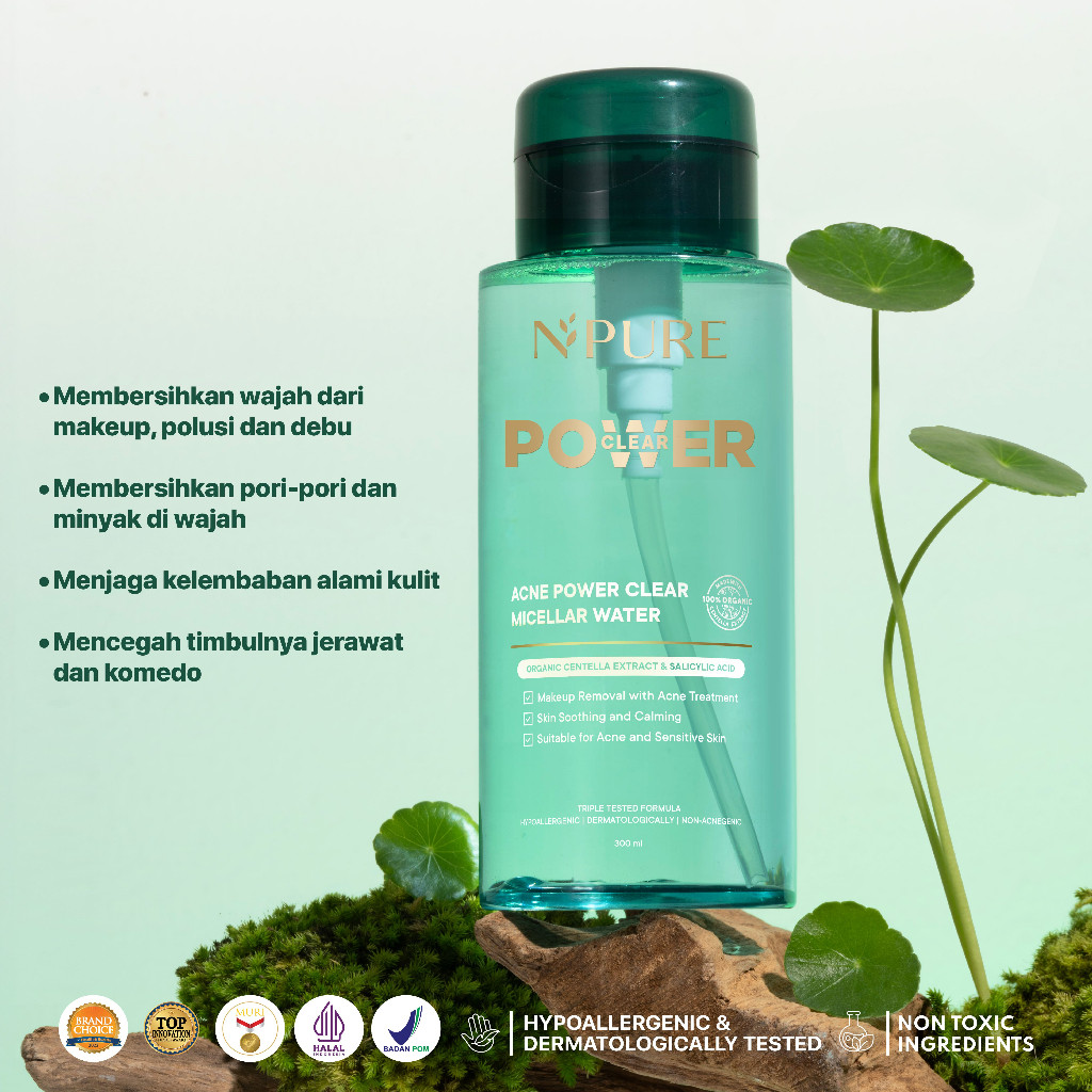 Penta Natural Kosmetindo N'PURE Acne Power Clear Micellar Water