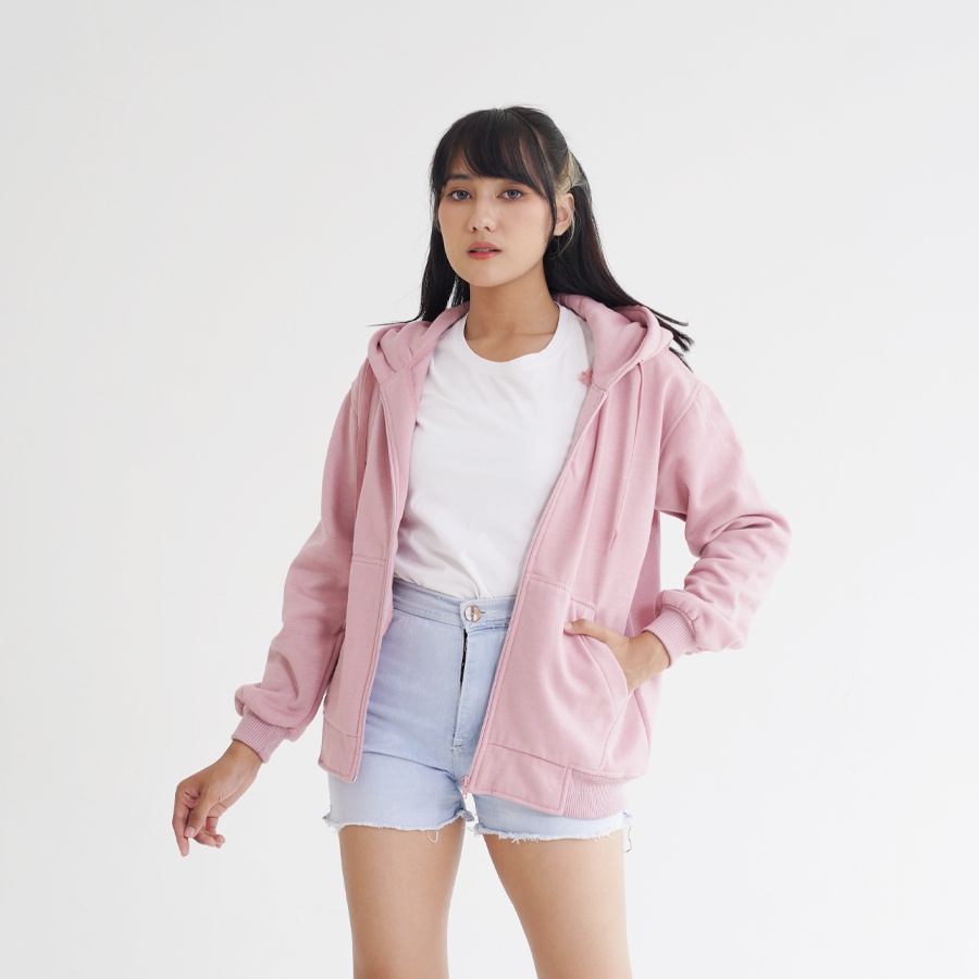 Hoodie Goodie Zipper Dusty Pink