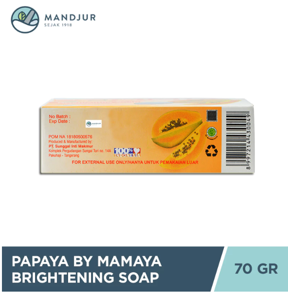 Sunggal Inti Makmur Papaya By Mamaya Brightening Soap