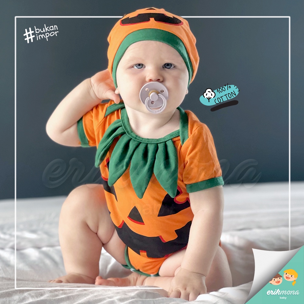 Jumper Bayi Model Halloween Pumpkin 2