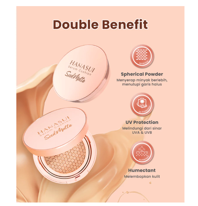 Eka Jaya Internasional Hanasui Serum Cushion Soulmatte Pinkish