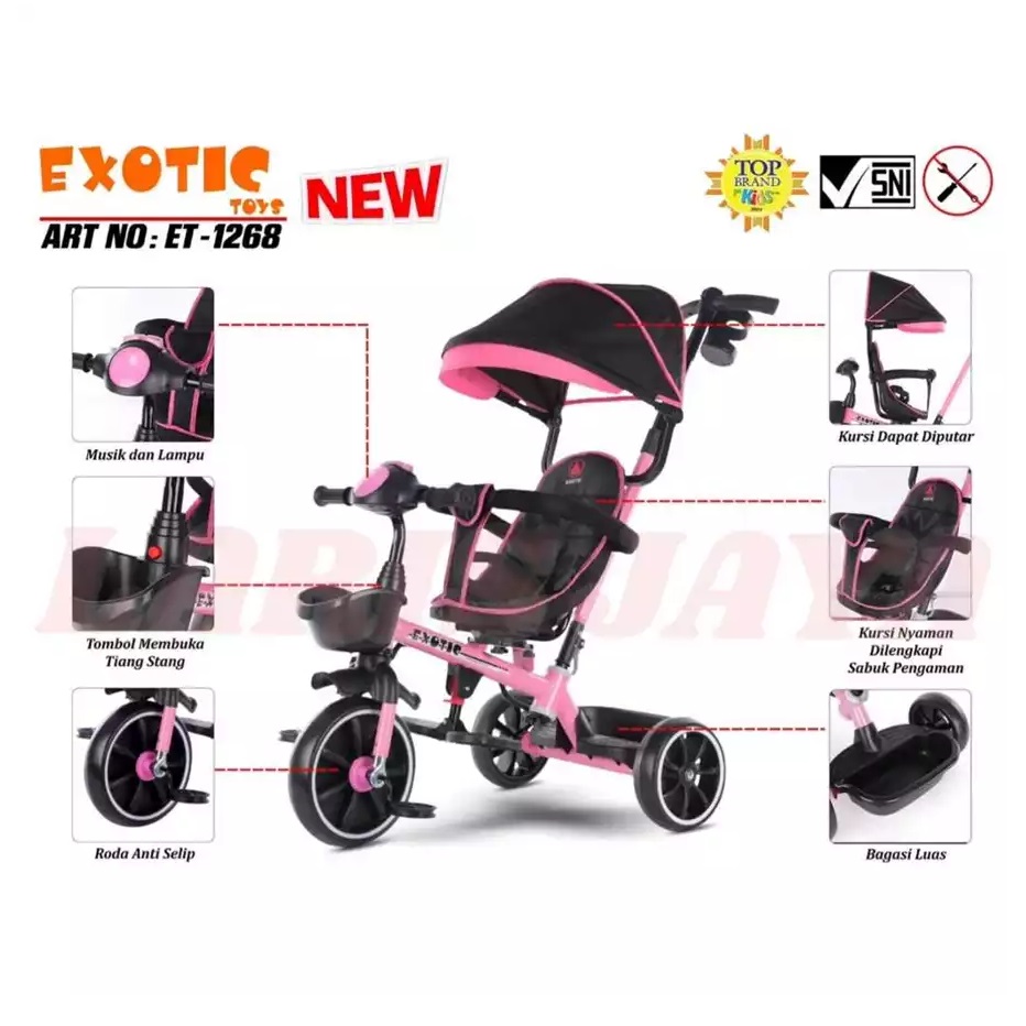 Pacific Indah Pratama Exotic Sepeda Roda Tiga Anak ET-1268