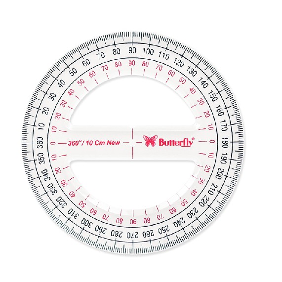 Busur Derajat 360/10 cm (2 Lubang)