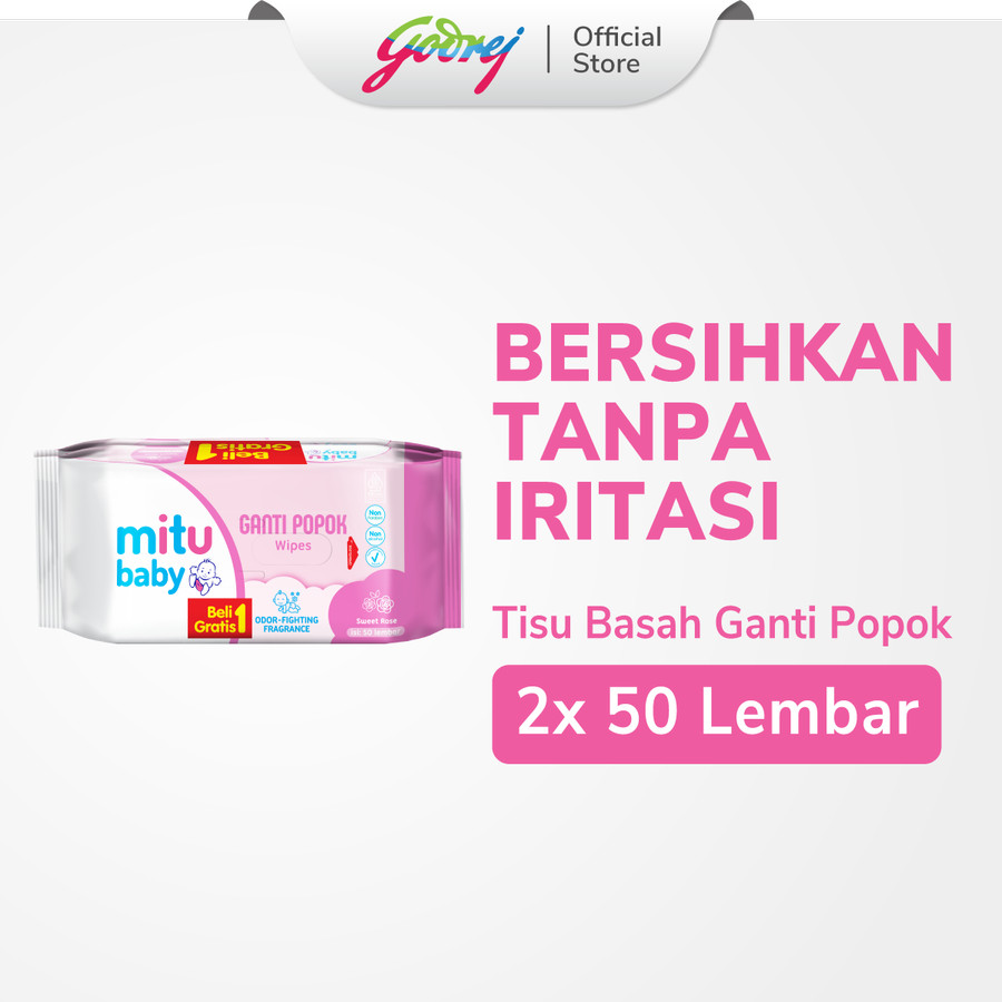 Mitu Baby Ganti Popok Sweet Rose 50 Lembar