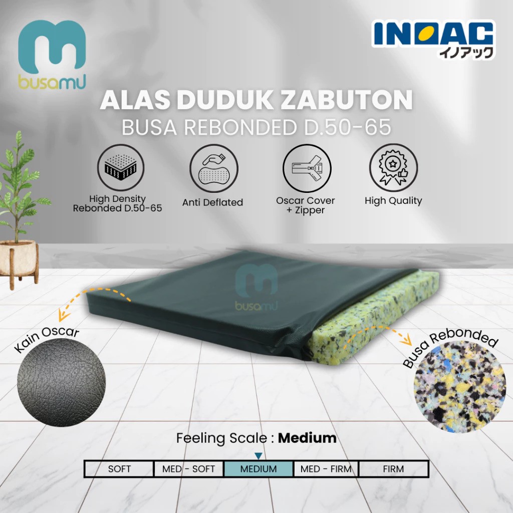 INOAC Zabuton Alas Duduk Busa Rebonded D.50-65 
