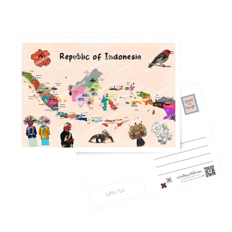Kartu Pos Penpal Pulau Indonesia 1