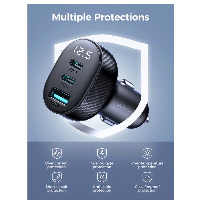 Shenzhen Nito Power Source Technology JOYROOM Car Fast Charger 30W Digital Display  CCD04