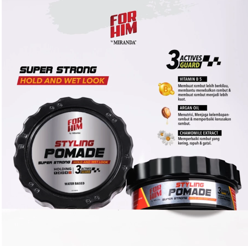 For Him Styling Pomade Super Strong Hold and Wet Look 3