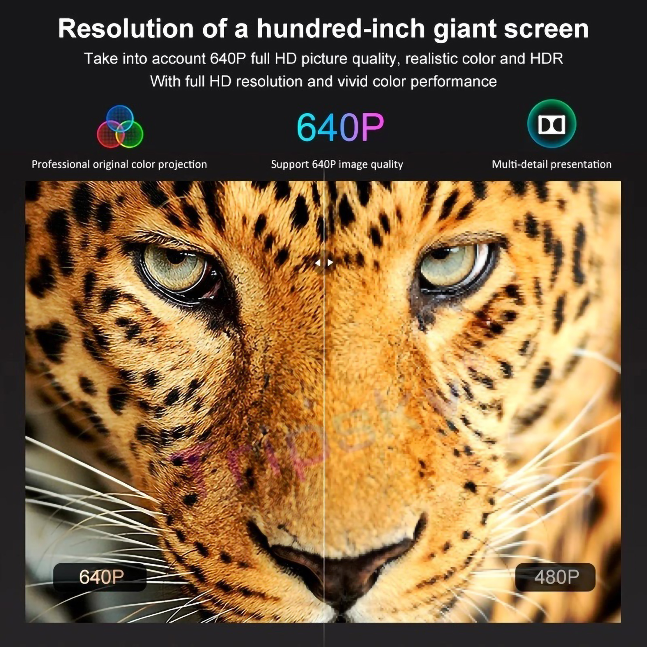 Shenzhen Hexin Zhiyuan Electronics Tripsky Mini Proyektor YG300