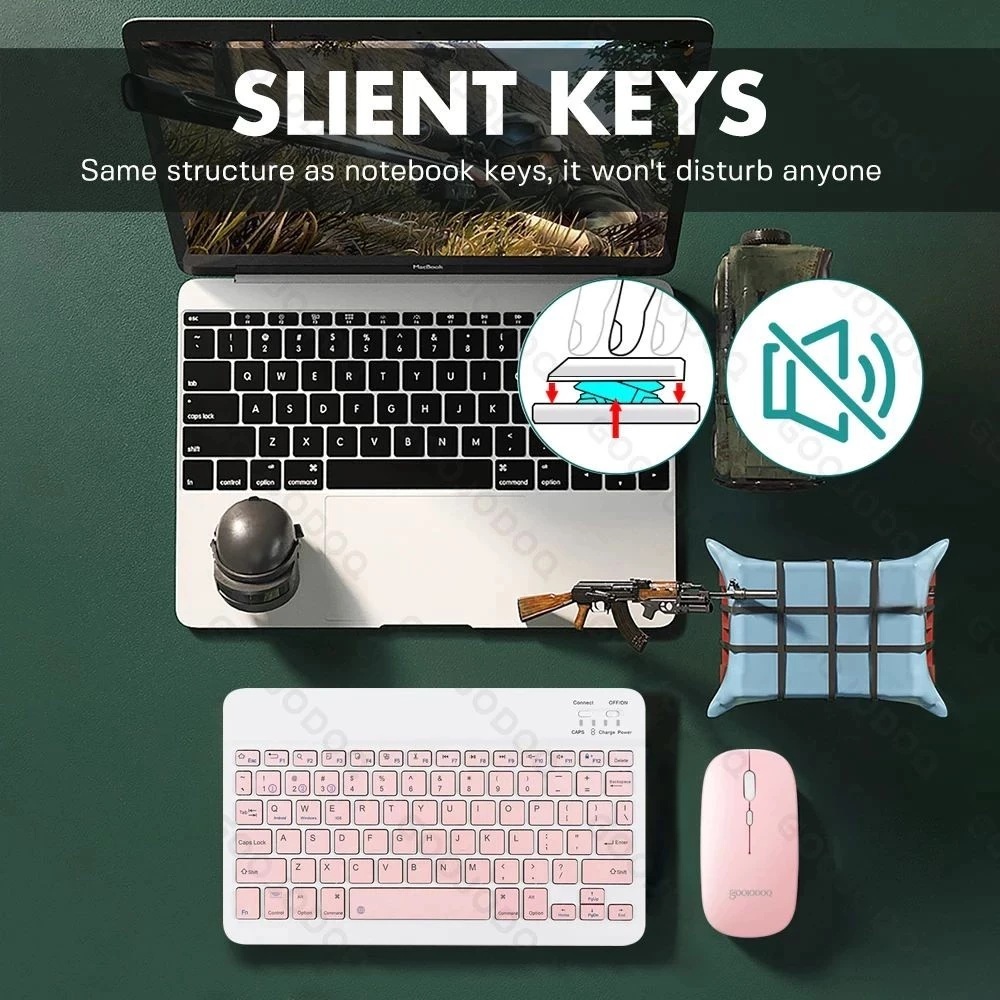 Goojodoq  Goojodoq 2nd Gen Pro 10 Inch 3 in 1 Wireless Bluetooth Keyboard