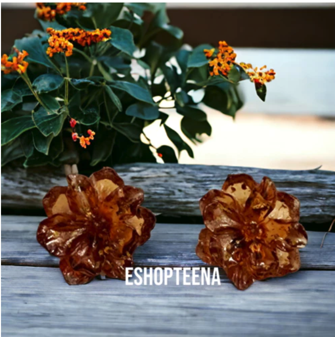  Anting Hijab Jepit Bunga A51