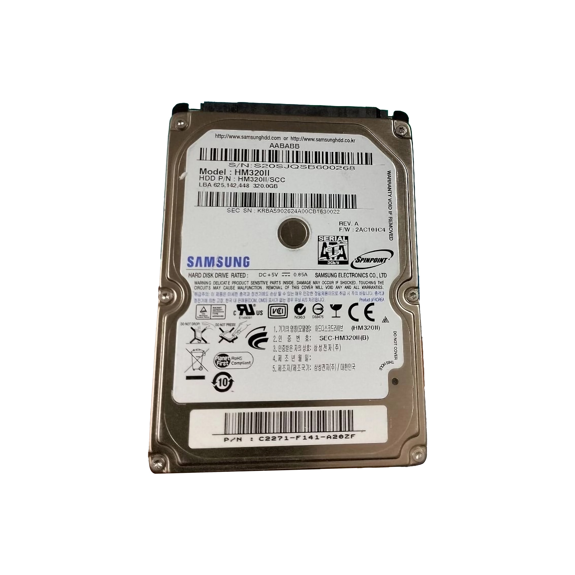 Samsung ｜ Internal Harddisk Laptop 320 GB