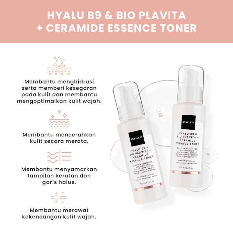 Scarlett Whitening Hyalu B9 & Bio Plavita + Ceramide Essence Toner 4