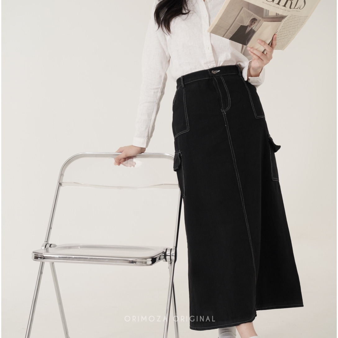 Cargo Skirt List Jeans