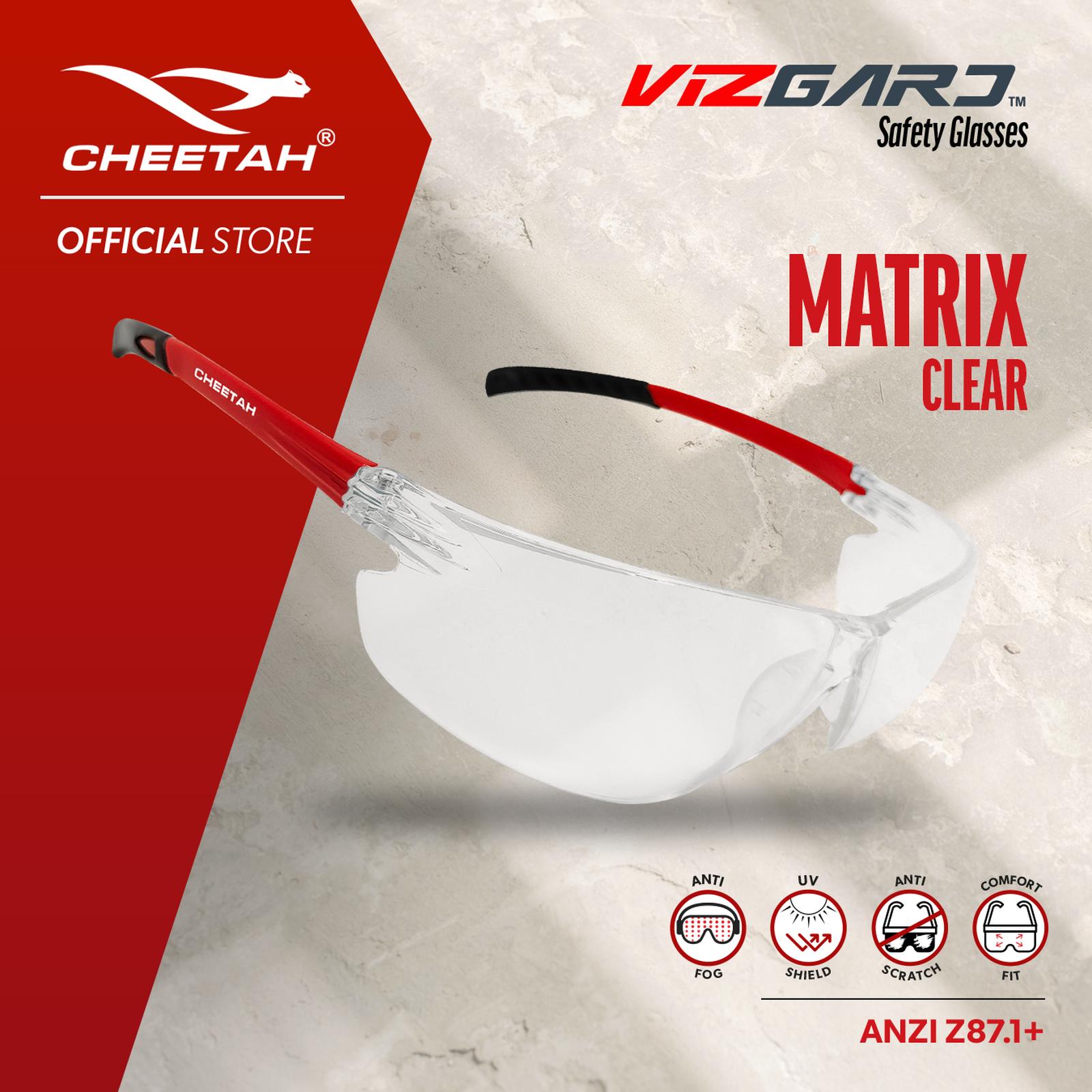 Cheetah Safety Glasses Matrix Clear Lens A 4
