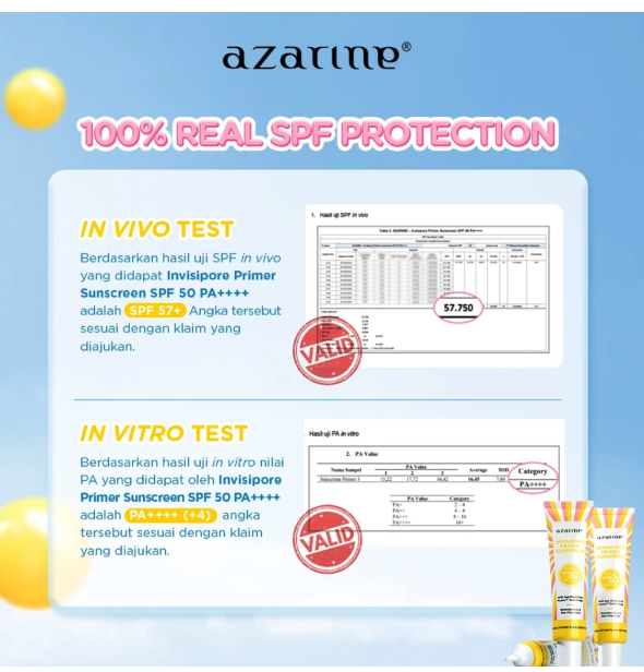 Wahana Kosmetika Indonesia Azarine® Invisipore Primer Sunscreen SPF 50 PA++++