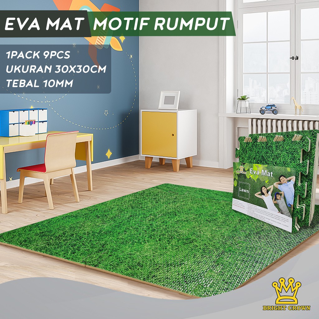 Bright Crown Eva Mat Motif Rumput