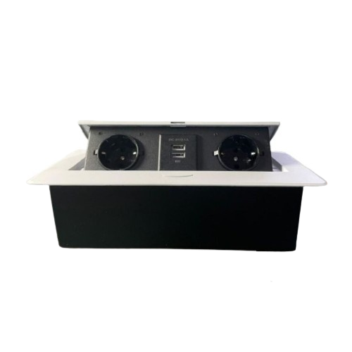  Stopkontak Meja Tanam 2 Socket 2 USB