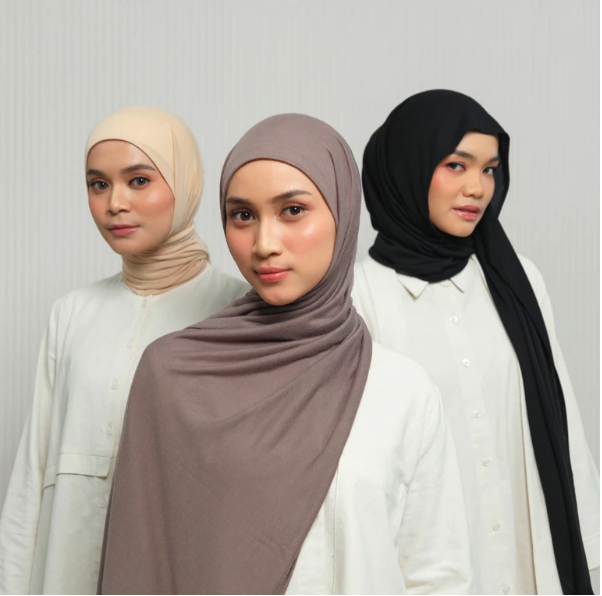 Bersama DAUKY Mulya DAUKY Hijab Instan Pashmina Jersey 