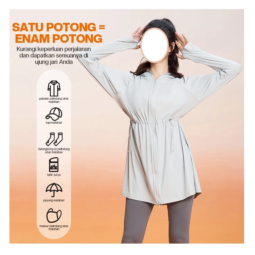 WiZi Jaket Parasut Wanita Oversize Anti UV MT06