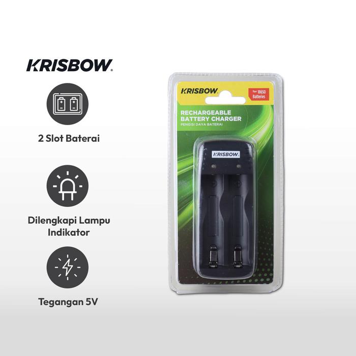 Charger Baterai 2 Slot 18650 5V 2